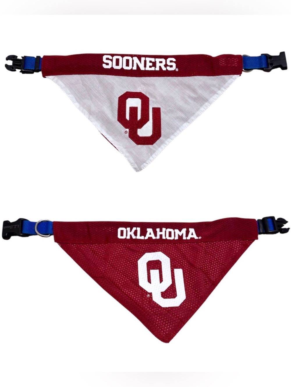 Pets First Oklahoma Sooners Reversible Pet Bandana + L.L. Bean Collar Included